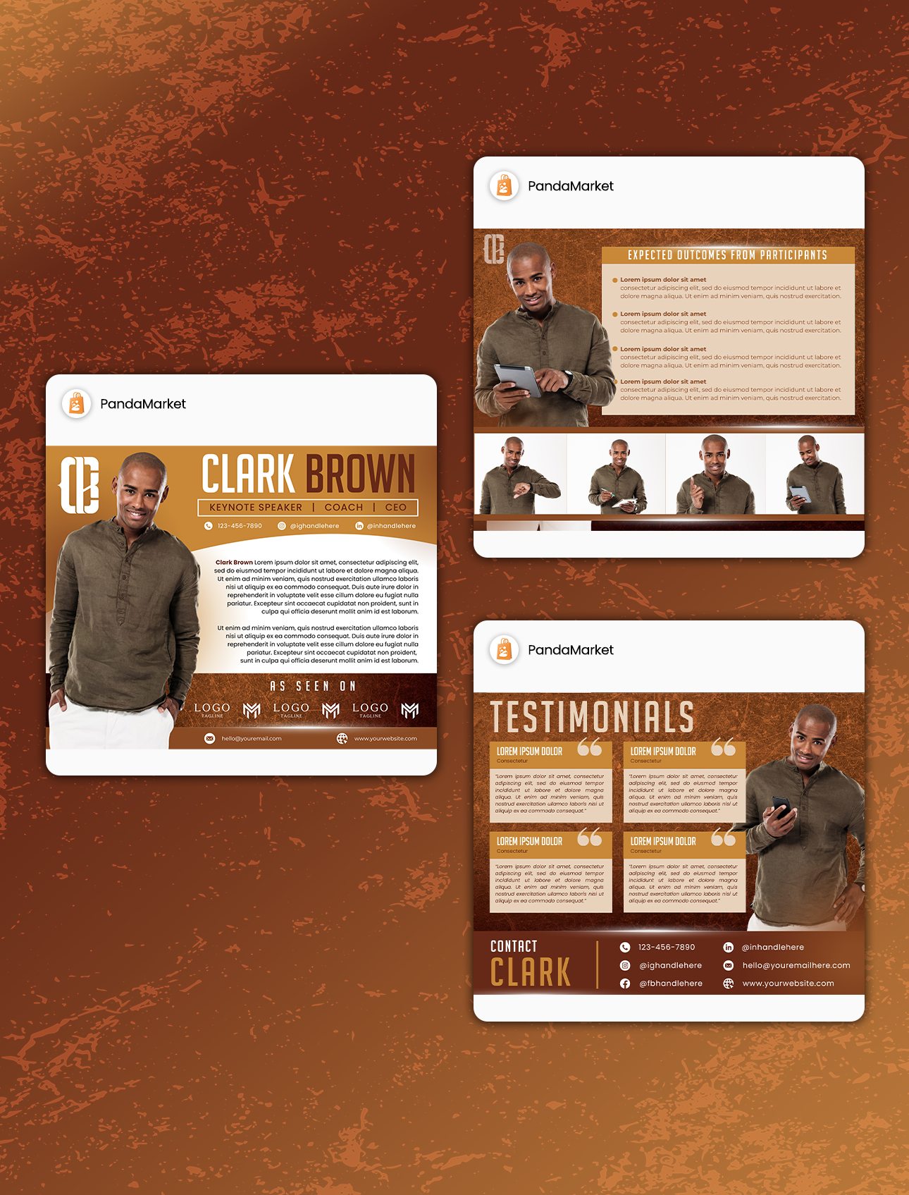 Professional EPK Template Canva for Speakers Authors & Coaches Alvin
