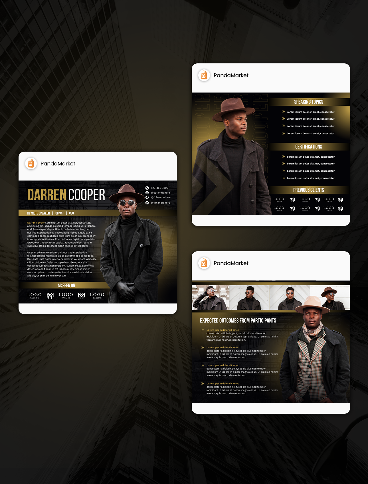 Professional EPK Template Canva for Speakers Authors & Coaches Cooper