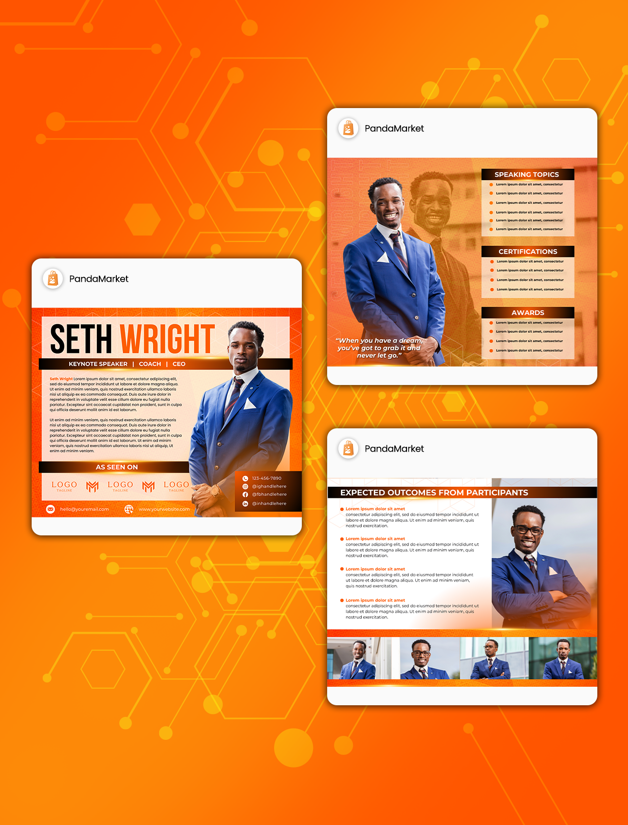 Professional EPK Template Canva for Speakers Authors & Coaches Martin