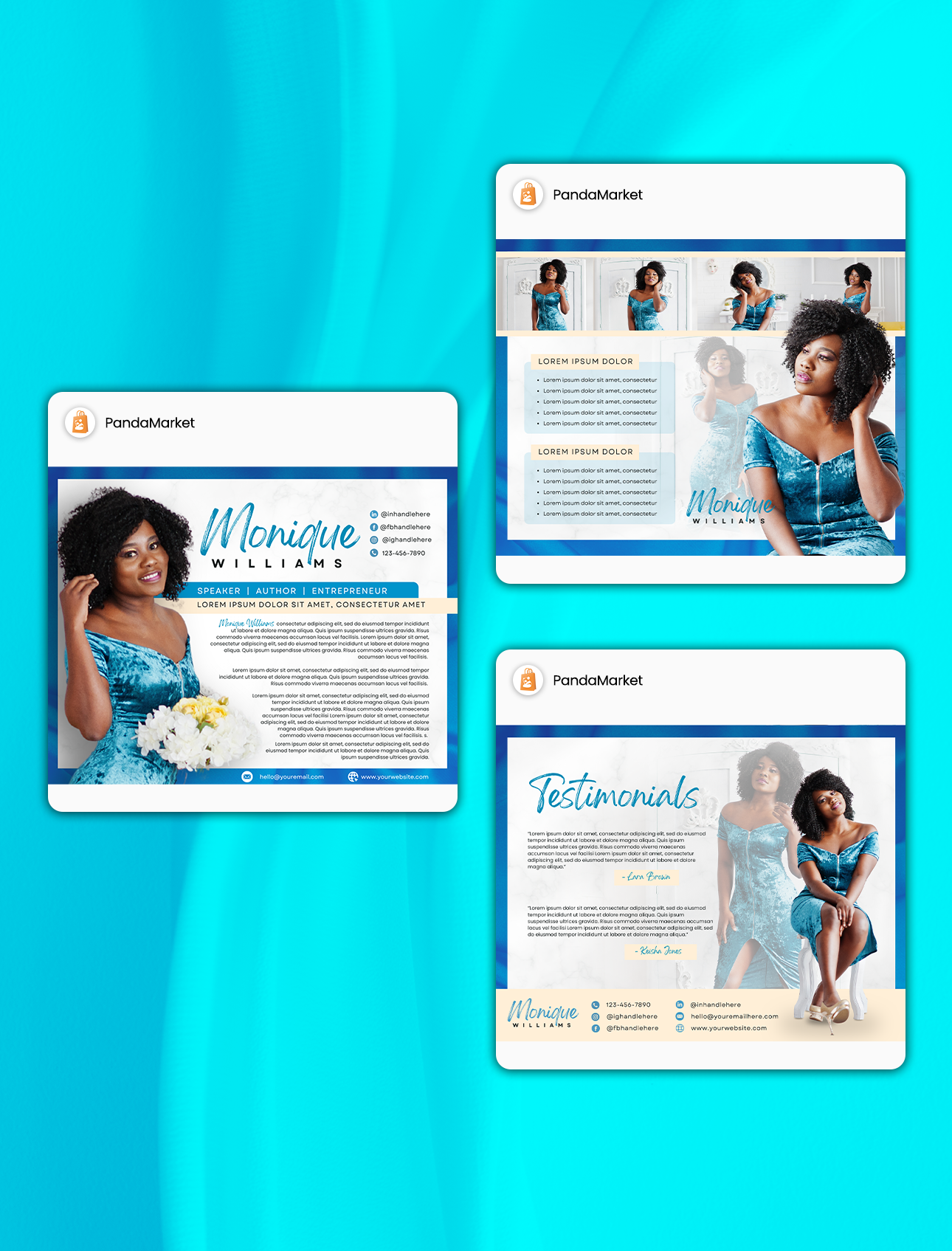 Professional EPK Template Canva for Speakers Authors & Coaches