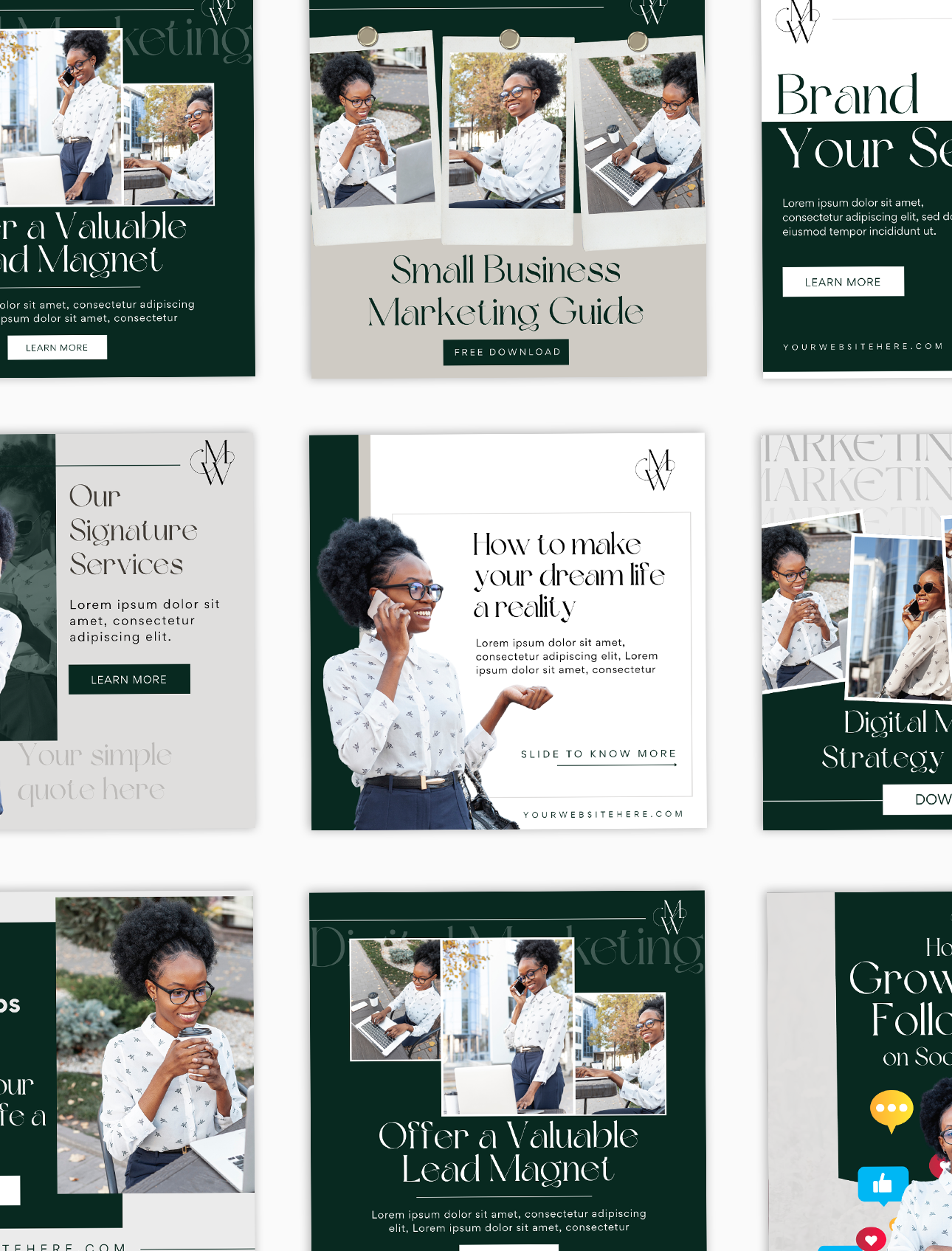 The Maxine Social Media Canva Templates