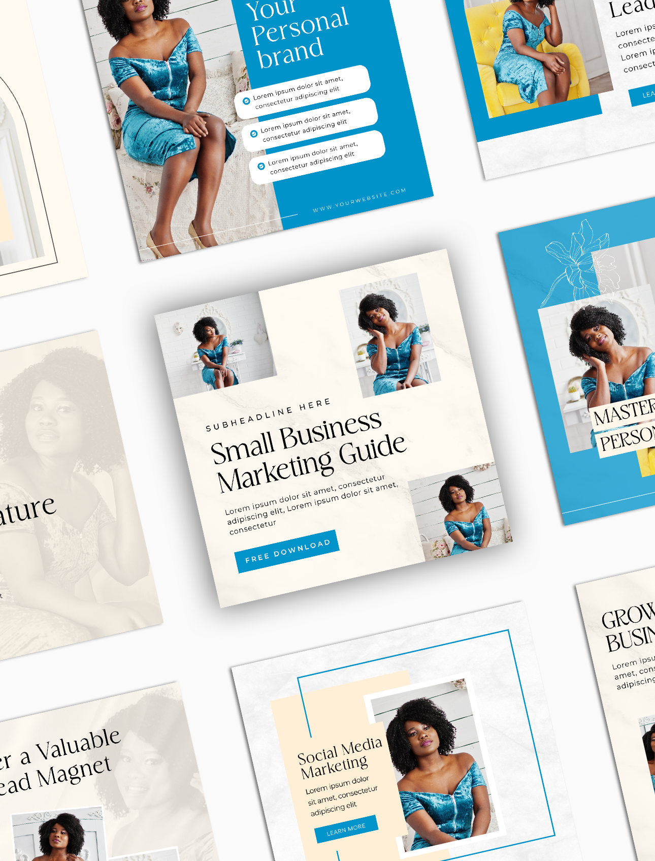 The Seaside Social Media Canva Templates