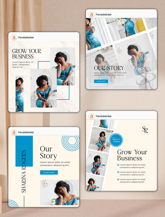 The Seaside Social Media Canva Templates