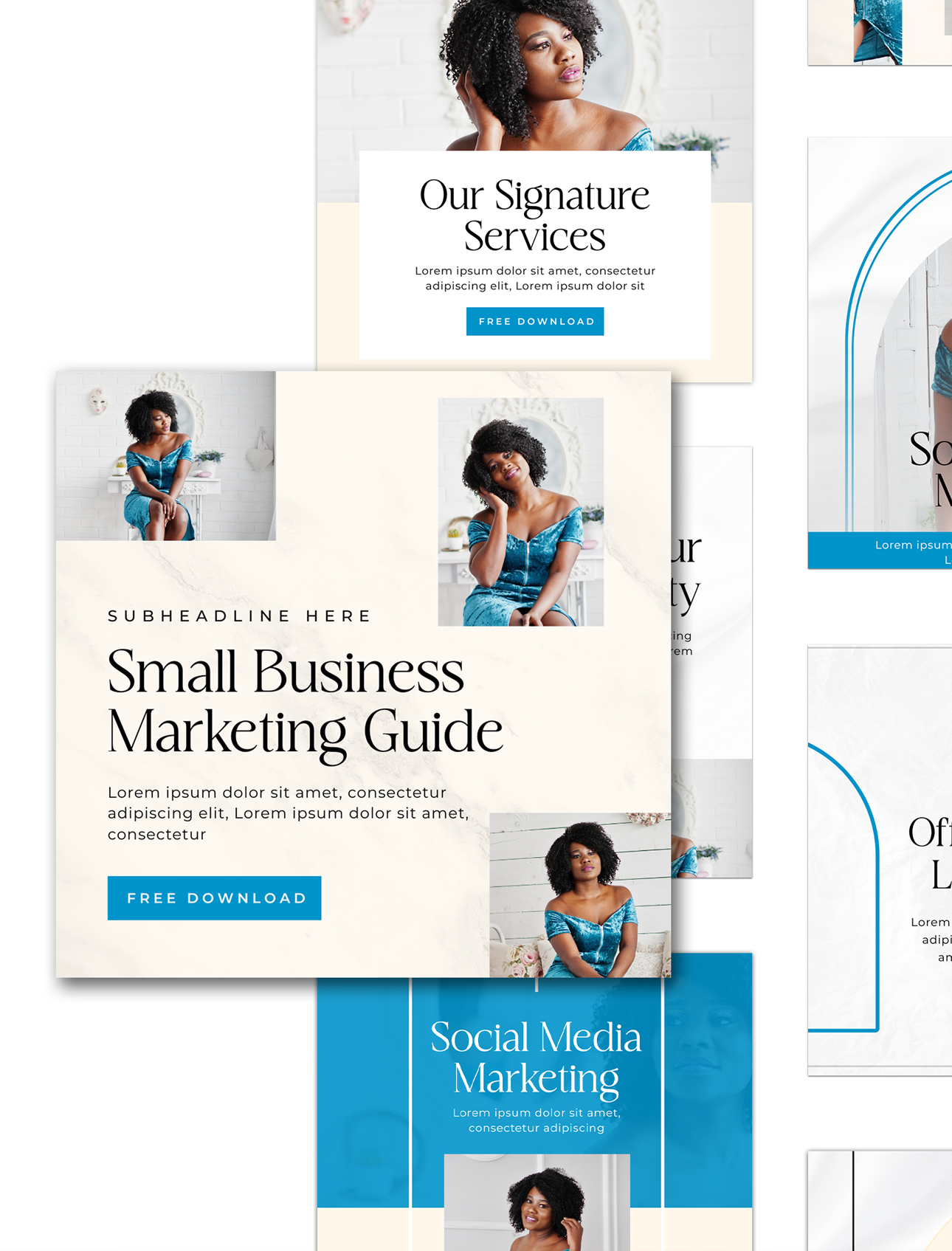 The Seaside Social Media Canva Templates