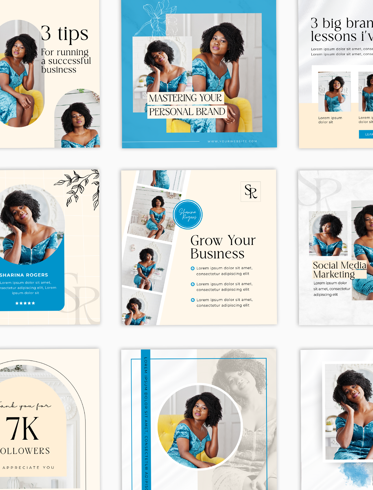 The Seaside Social Media Canva Templates