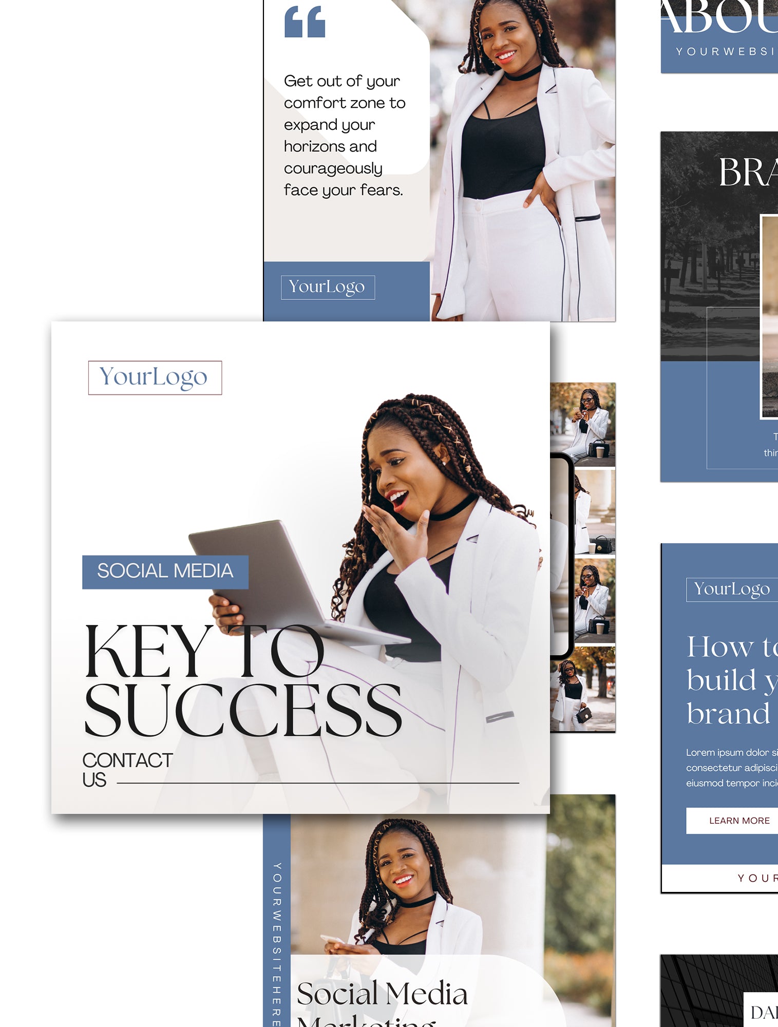 The Mae J Social Media Canva Templates