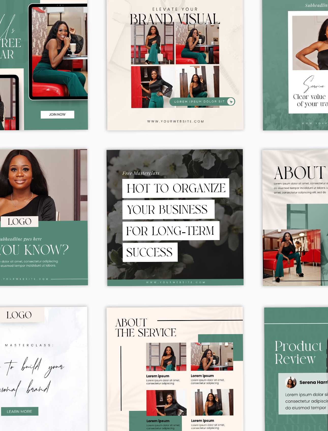 The Jade Social Media Canva Templates