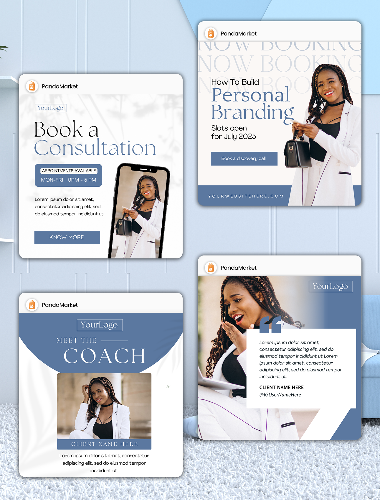The Mae J Social Media Canva Templates