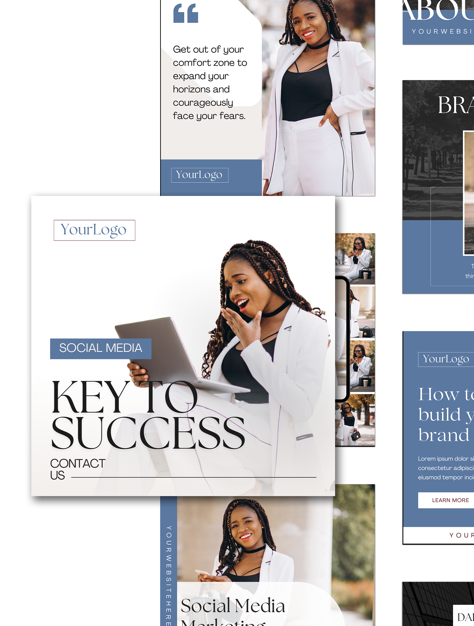 The Mae J Social Media Canva Templates